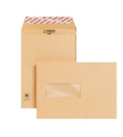 New Guardian C5 Envelopes Window Pocket Peel and Seal 130gsm Manilla (250 Pack) 